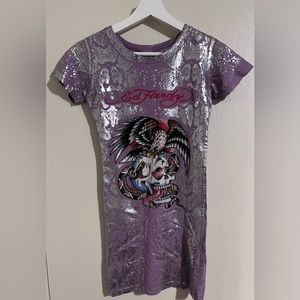 Women’s Vintage Ed Hardy Tee Y2K size Size: Small rhinestones